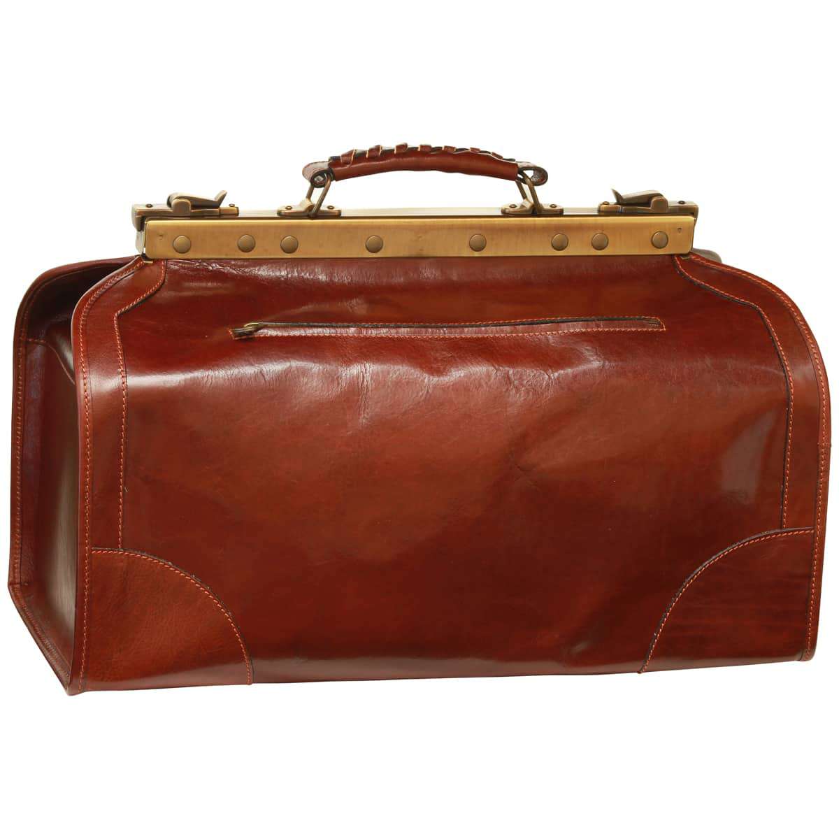 Leather "Old America" Bag (Medium) - Brown-1