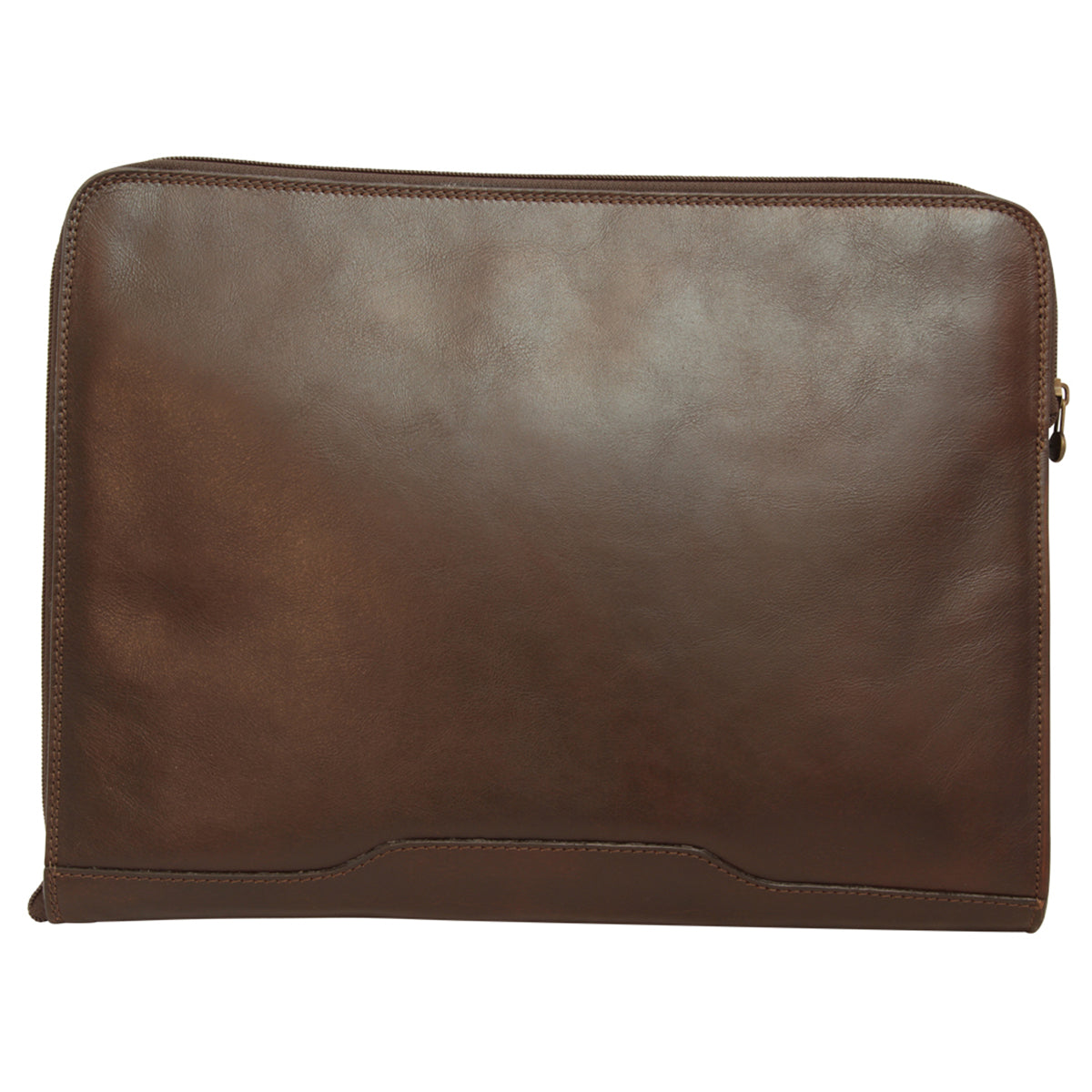 Leather portfolio - Dark brown-0