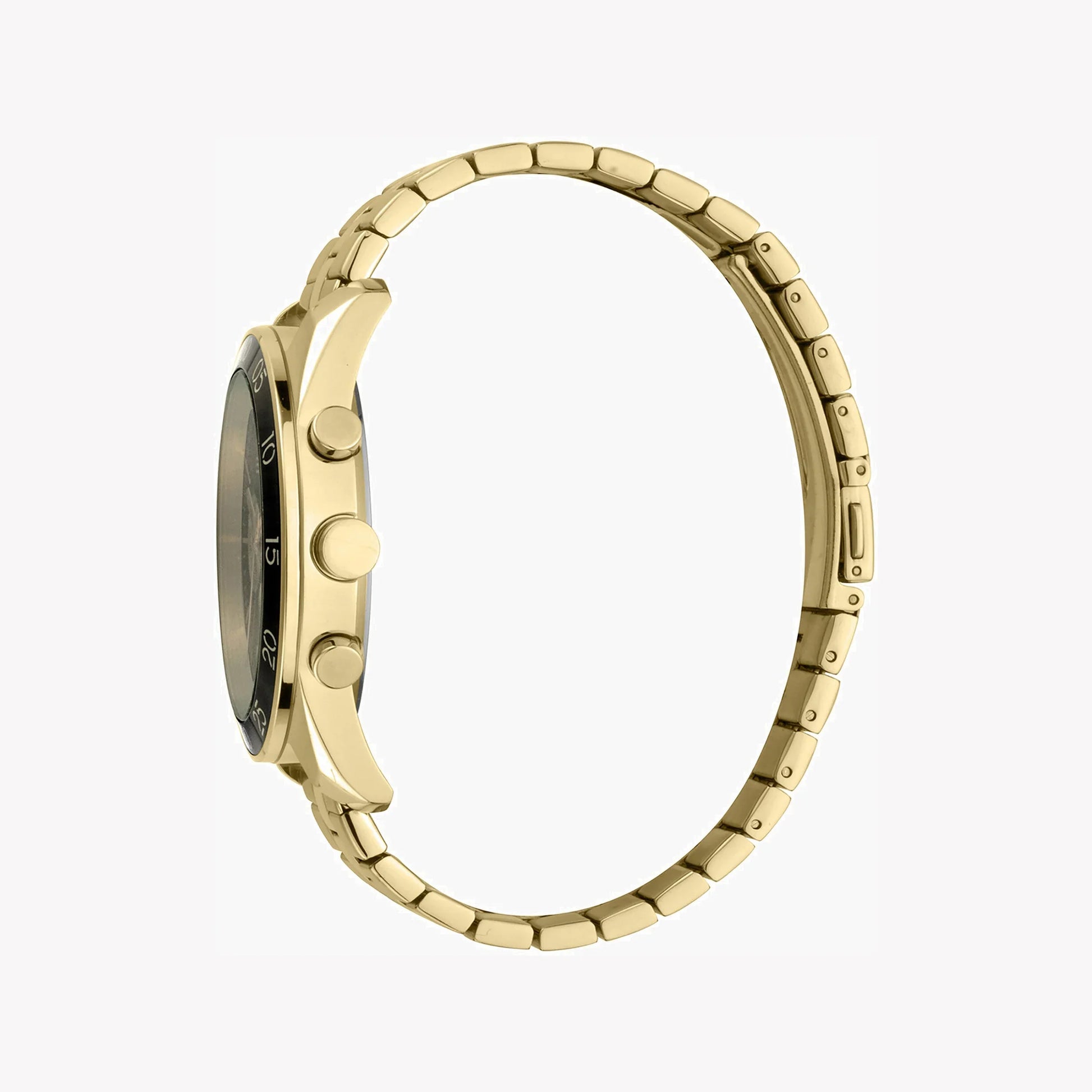 Esprit Men's Gold Stainless Steel Watch, Black Dial | ES1G113M0015-1