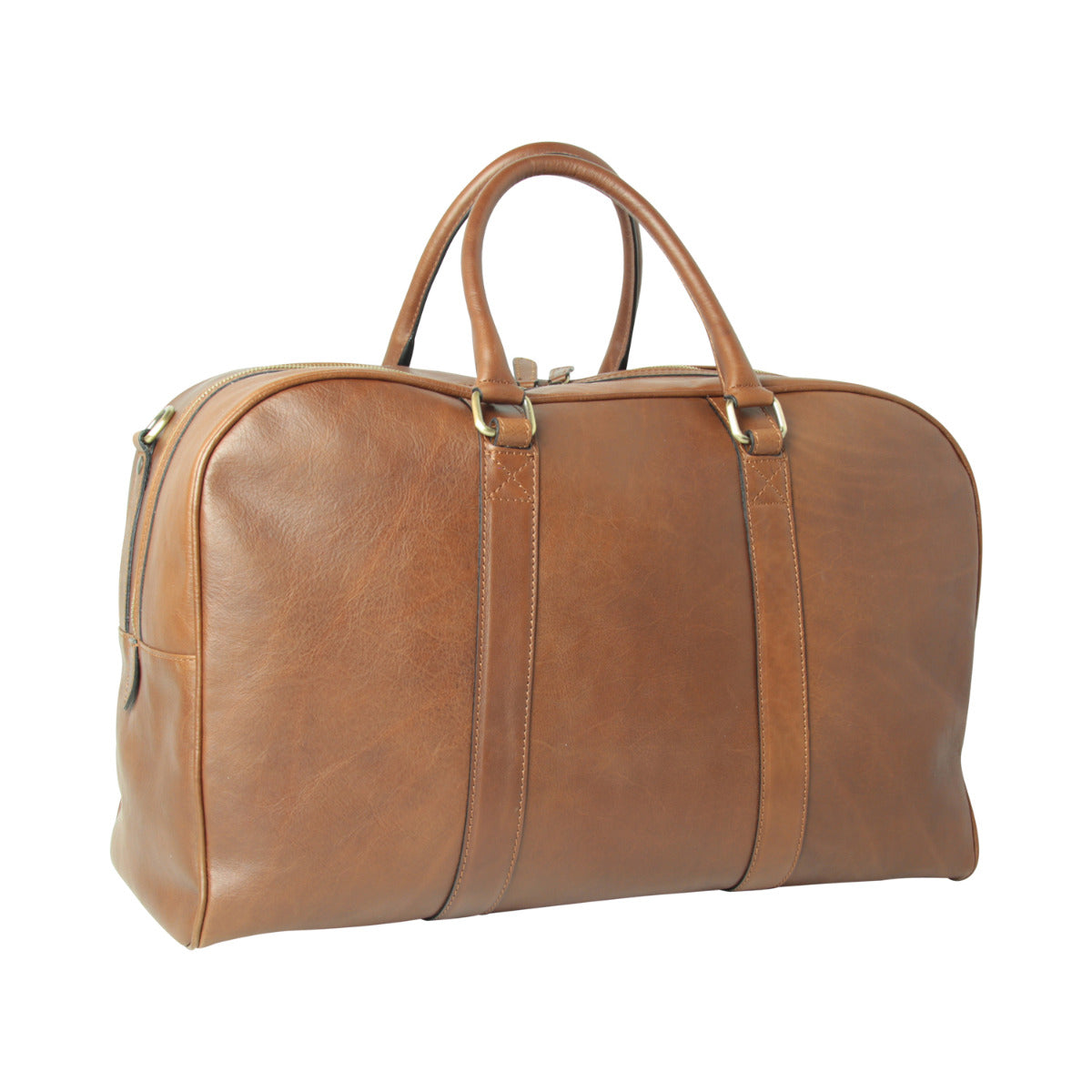 Soft Calfskin Leather Travel Bag – chestnut-1