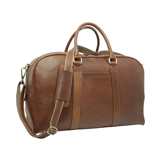 Soft Calfskin Leather Travel Bag – chestnut-0