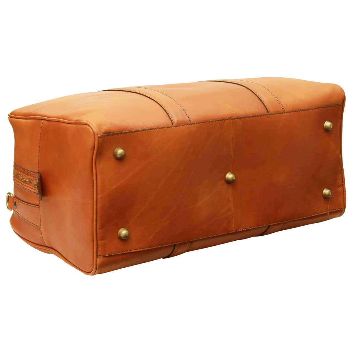 Soft Calfskin Leather Travel Bag - Gold-1