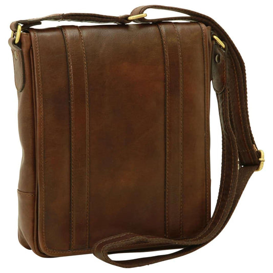 Soft Calfskin Leather Satchel Bag - Dark Brown-0