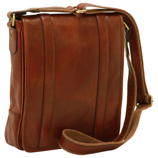 Soft Calfskin Leather Satchel Bag - Mahogany Brown-0