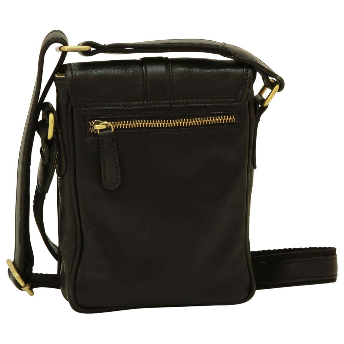 Soft Calfskin Leather Satchel Bag - Black-1