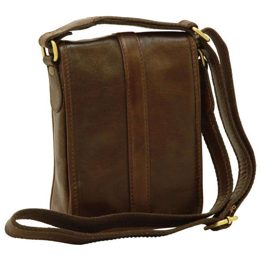 Soft Calfskin Leather Satchel Bag - Dark Brown-0