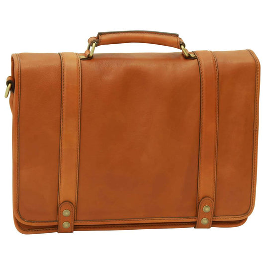 Calfskin Nappa leather briefcase - Gold-0