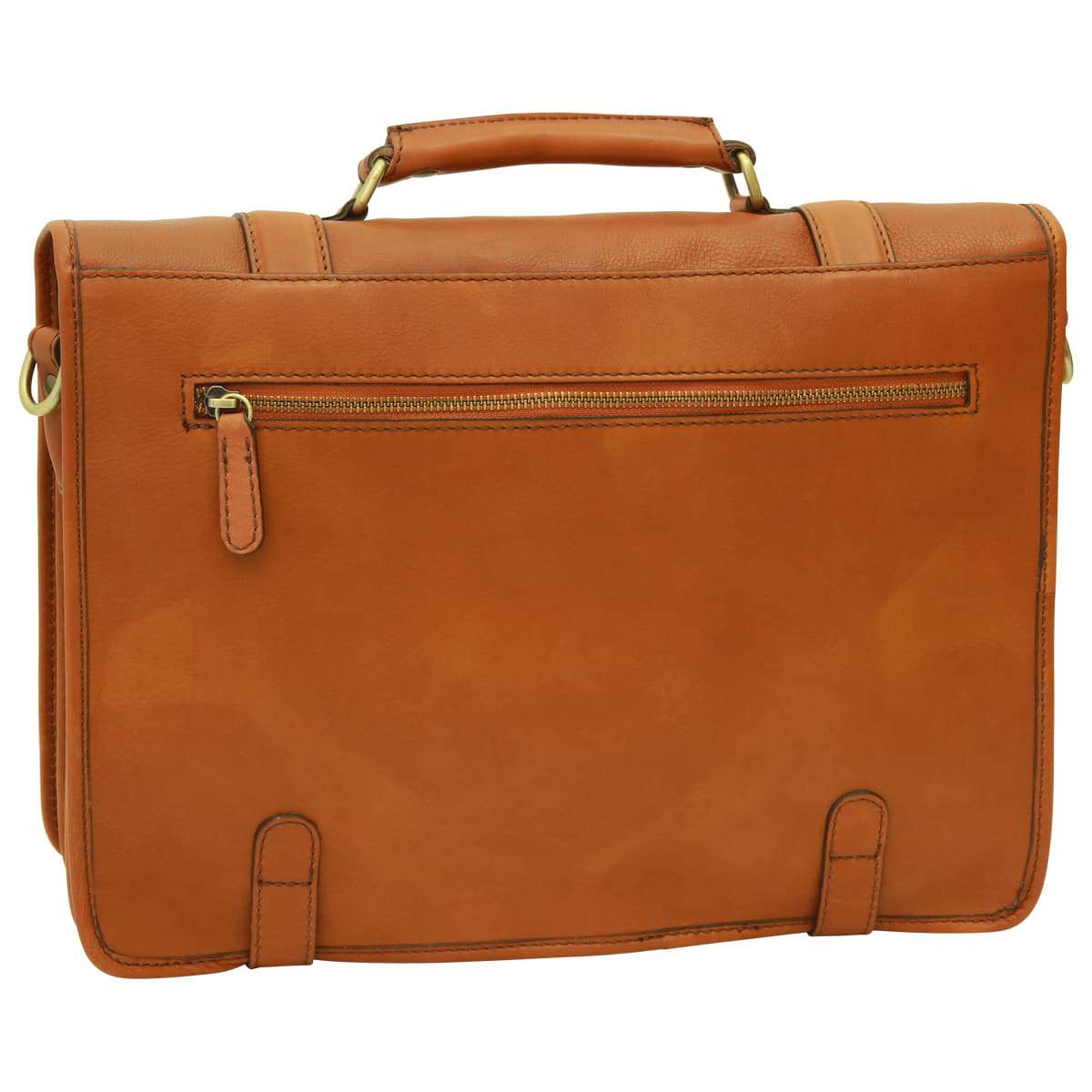 Calfskin Nappa leather briefcase - Gold-1