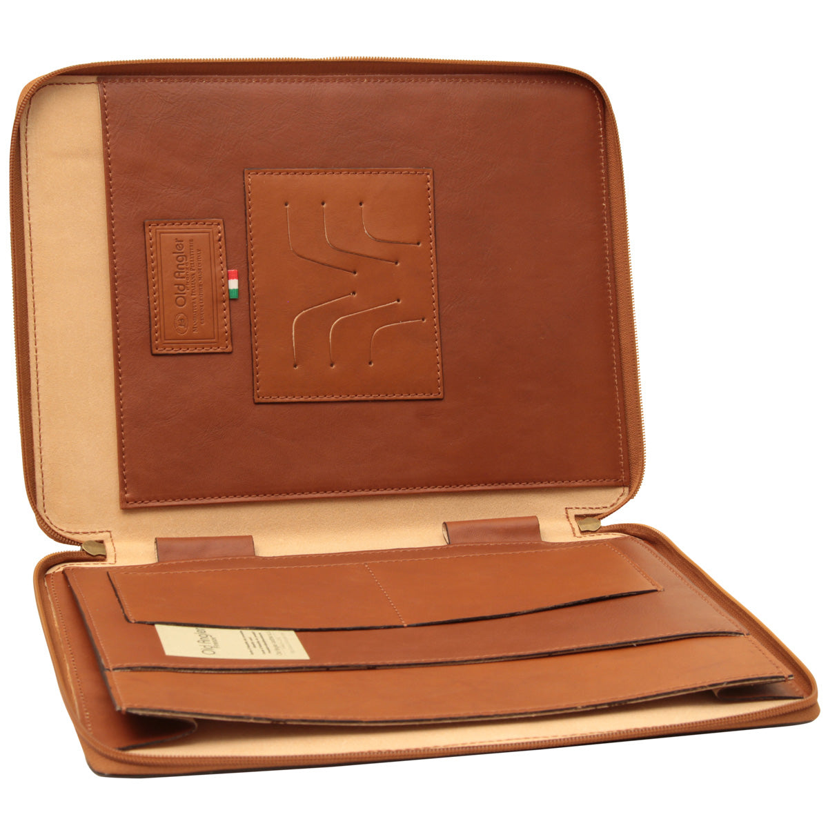 Cowhide leather portfolio - Brown Colonial-1