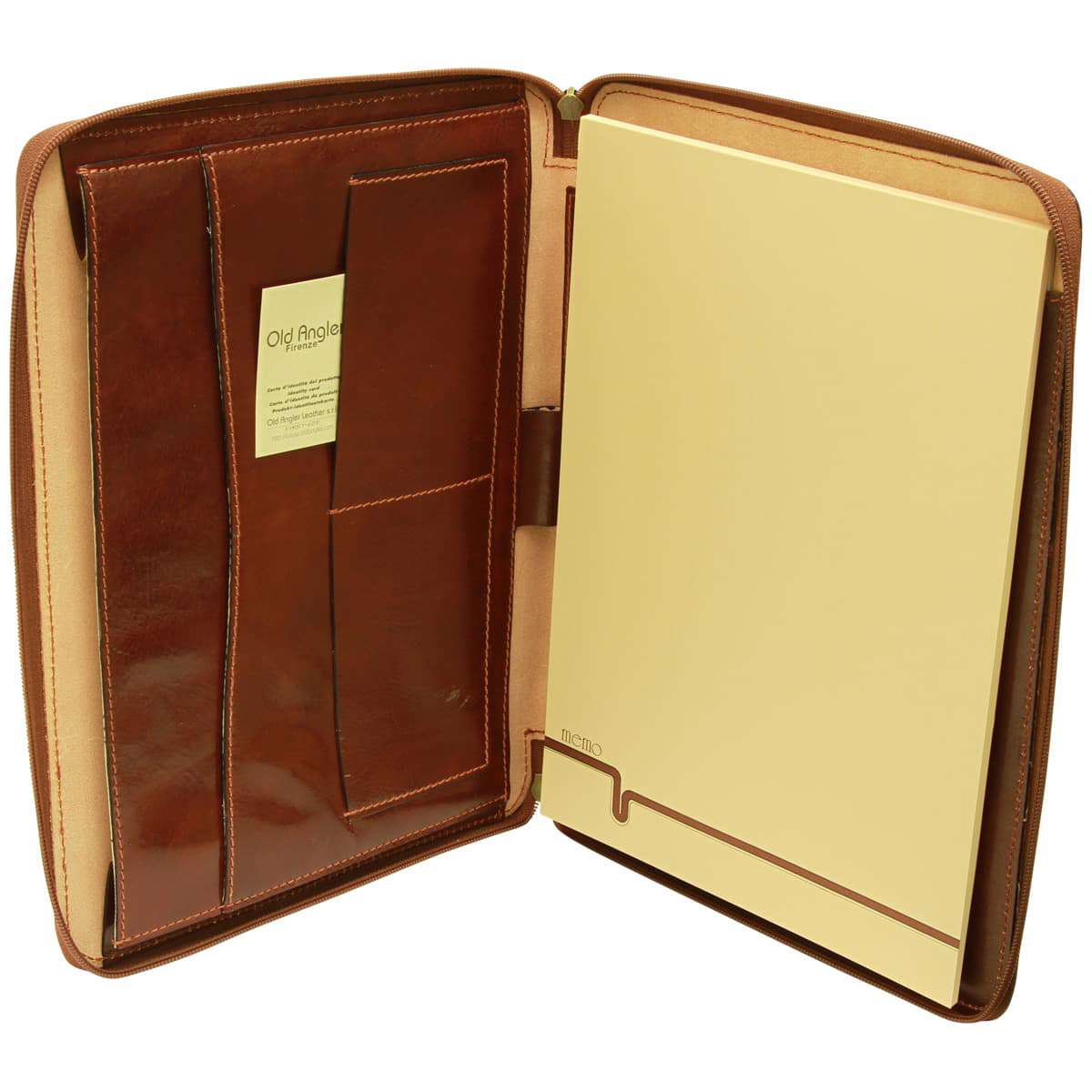 Cowhide leather portfolio - Brown-1