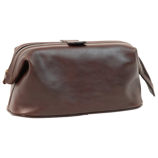 Leather Beauty Case - Dark Brown-0