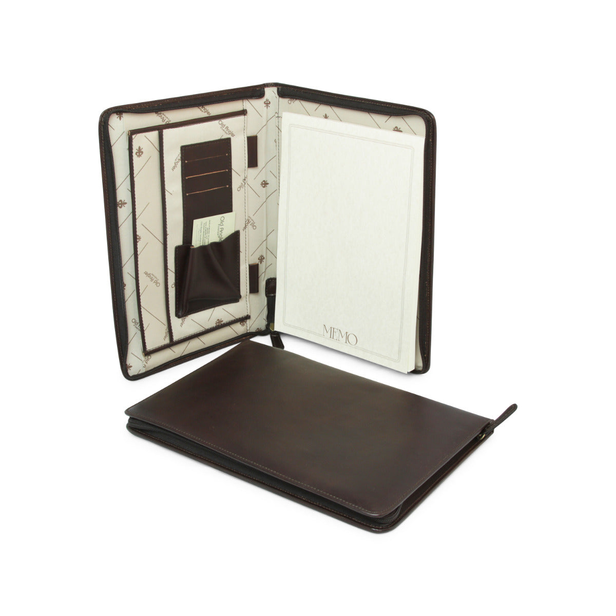 Full grain leather folder – dark brown-0