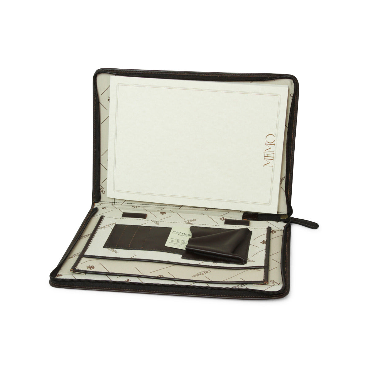 Full grain leather folder – dark brown-1
