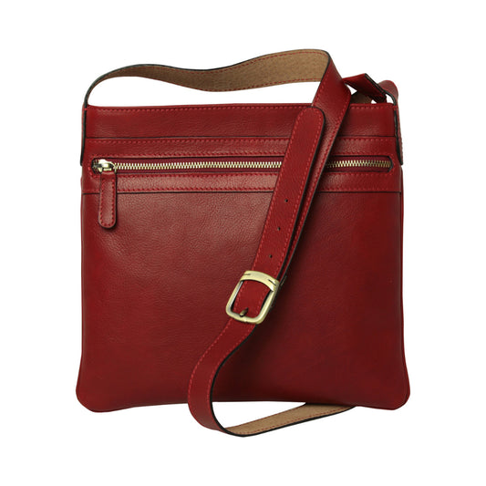 Leather Hip bag - red-0