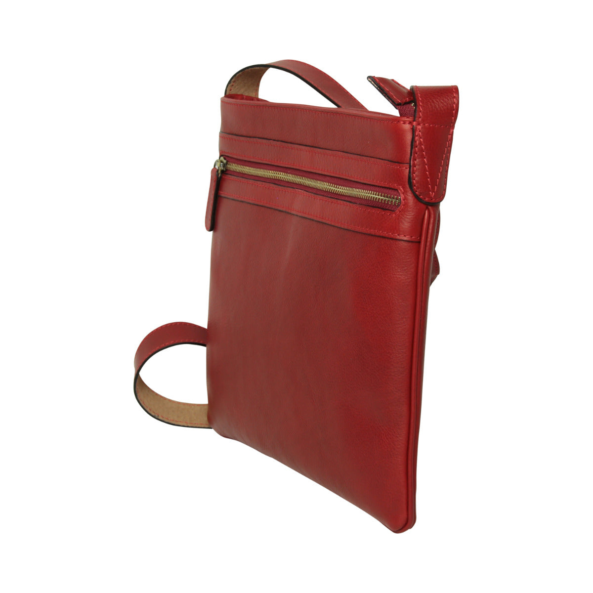 Leather Hip bag - red-1