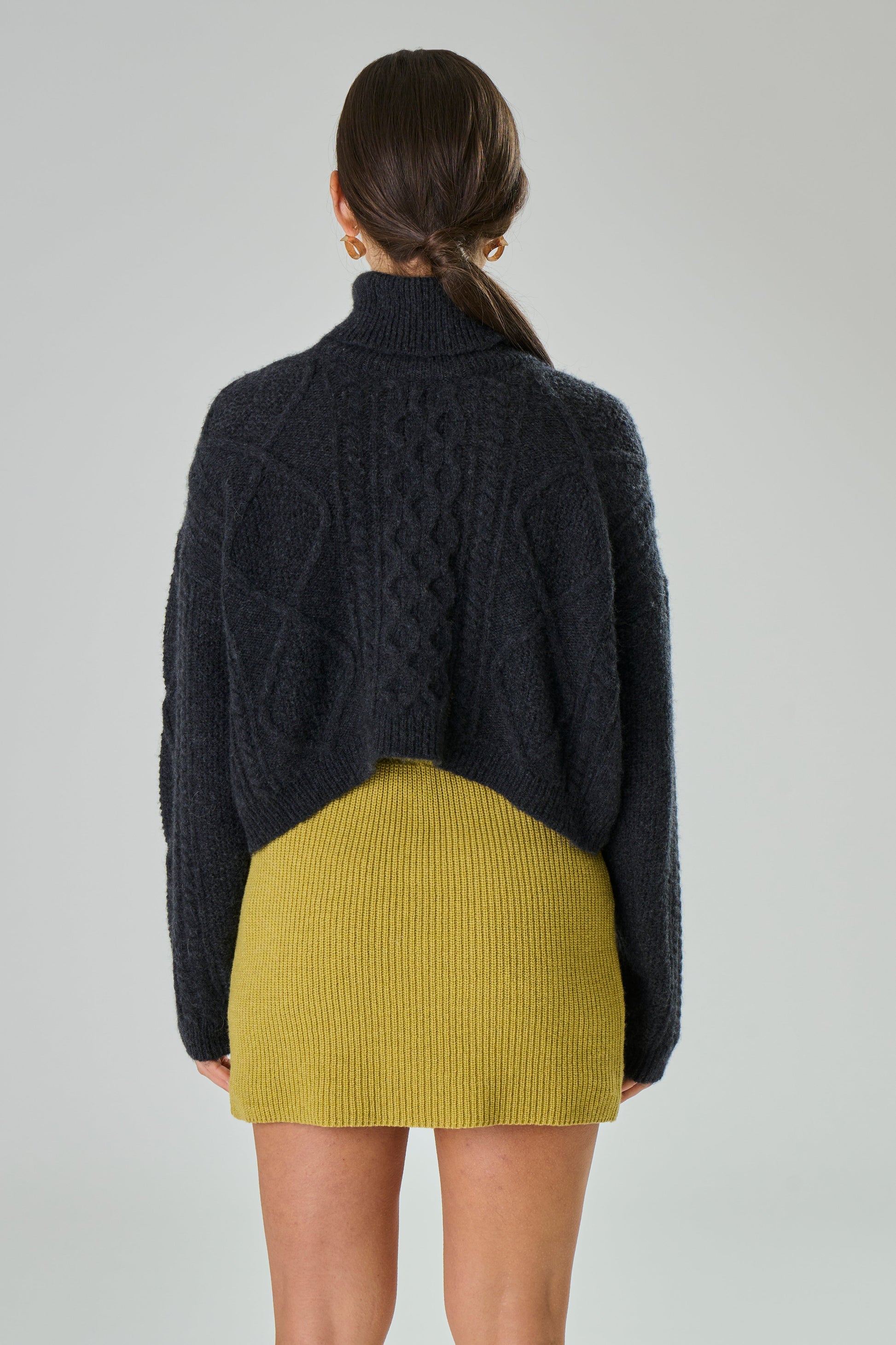Maglione con treccia in Lana Merinos - Saffira-4