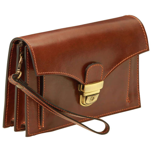 Cowhide clutch - Brown-0