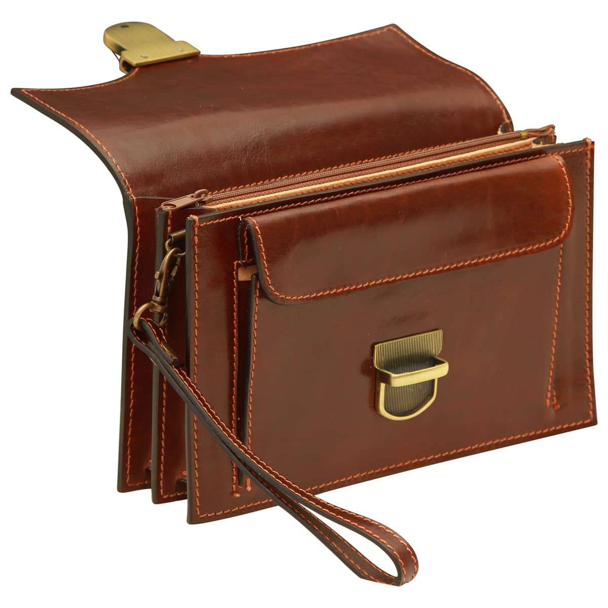Cowhide clutch - Brown-1