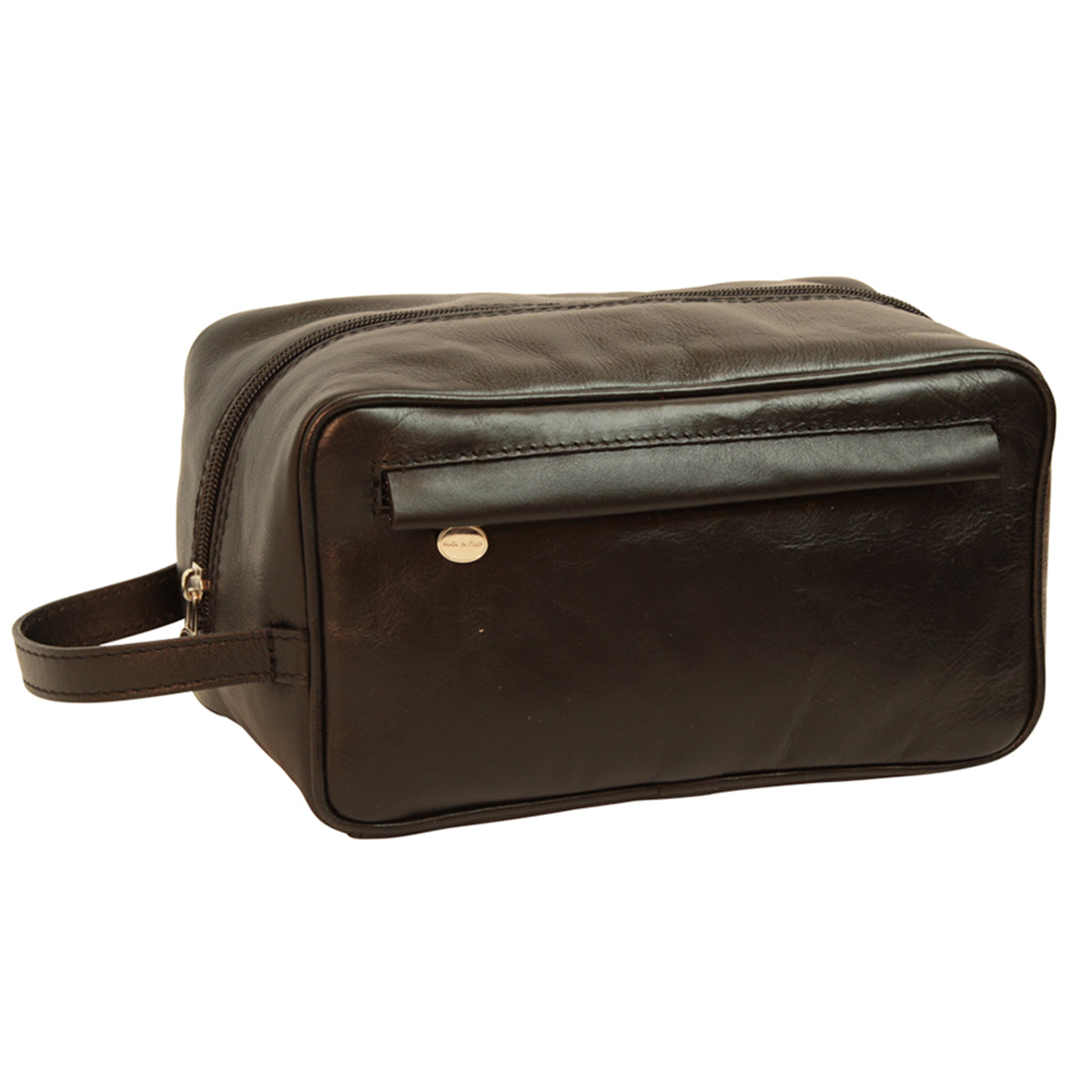 Full-grain calfskin leather beauty case- Black 078989NE-0