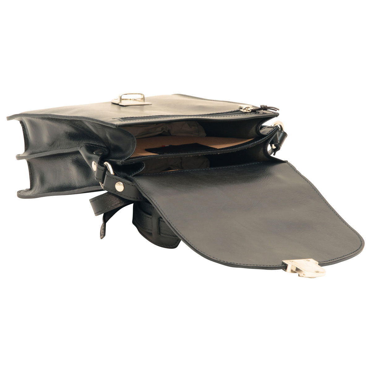Classica II Leather Satchel - Black-1