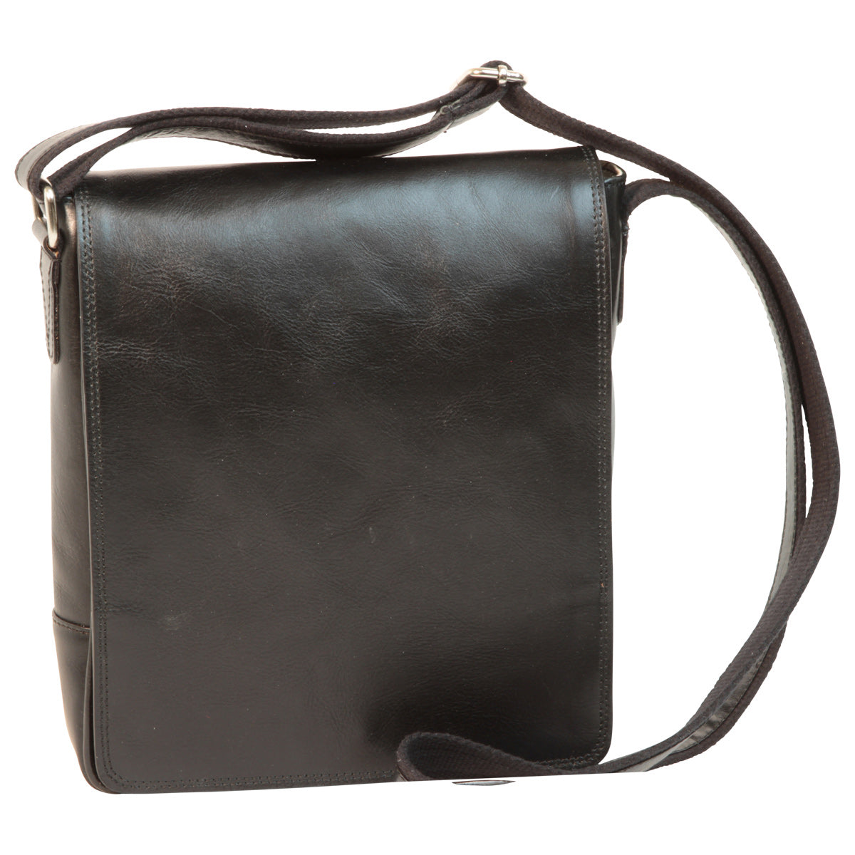 Leather Satchel Bag for I-Pad - Black-0
