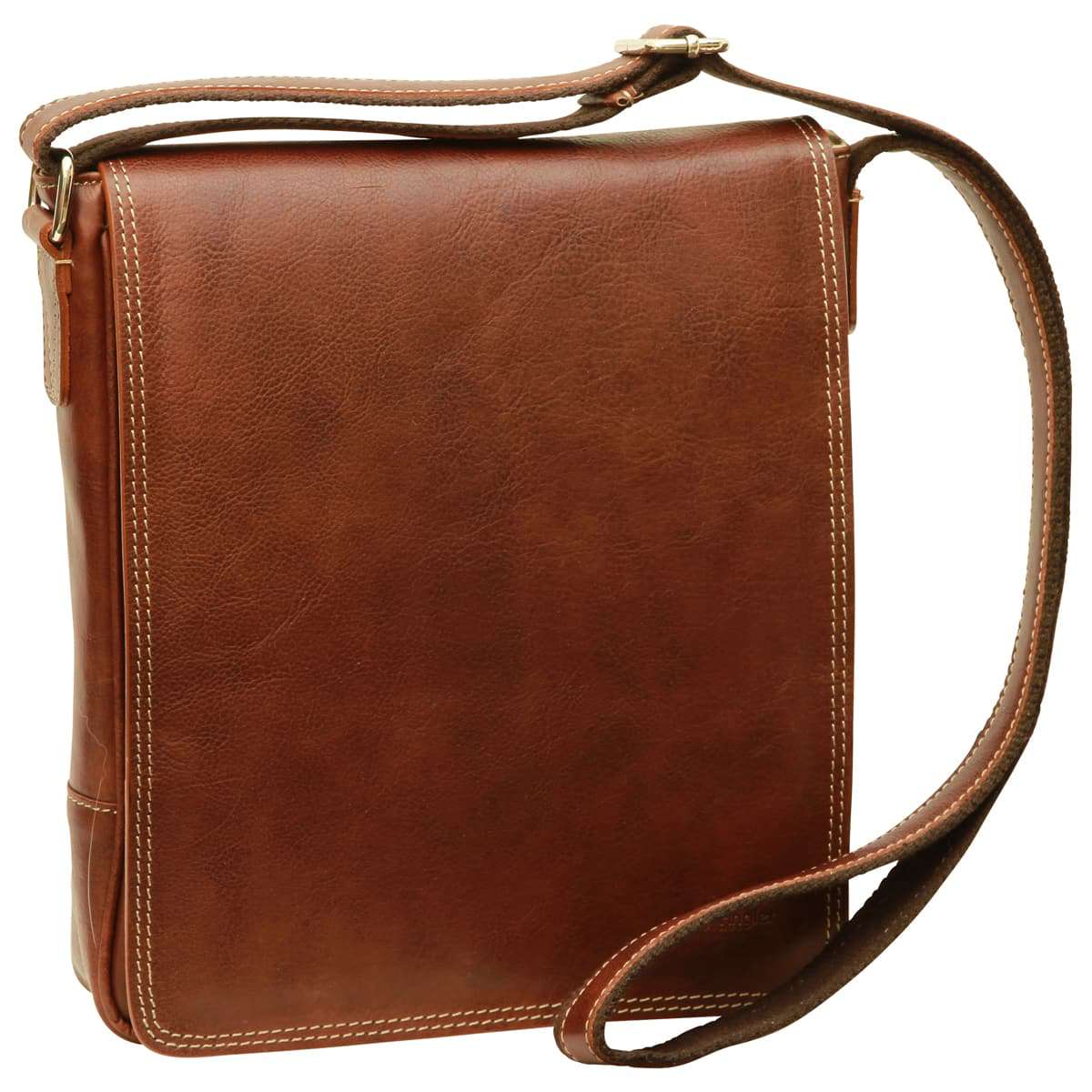 Leather I-Pad bag - Chestnut-0