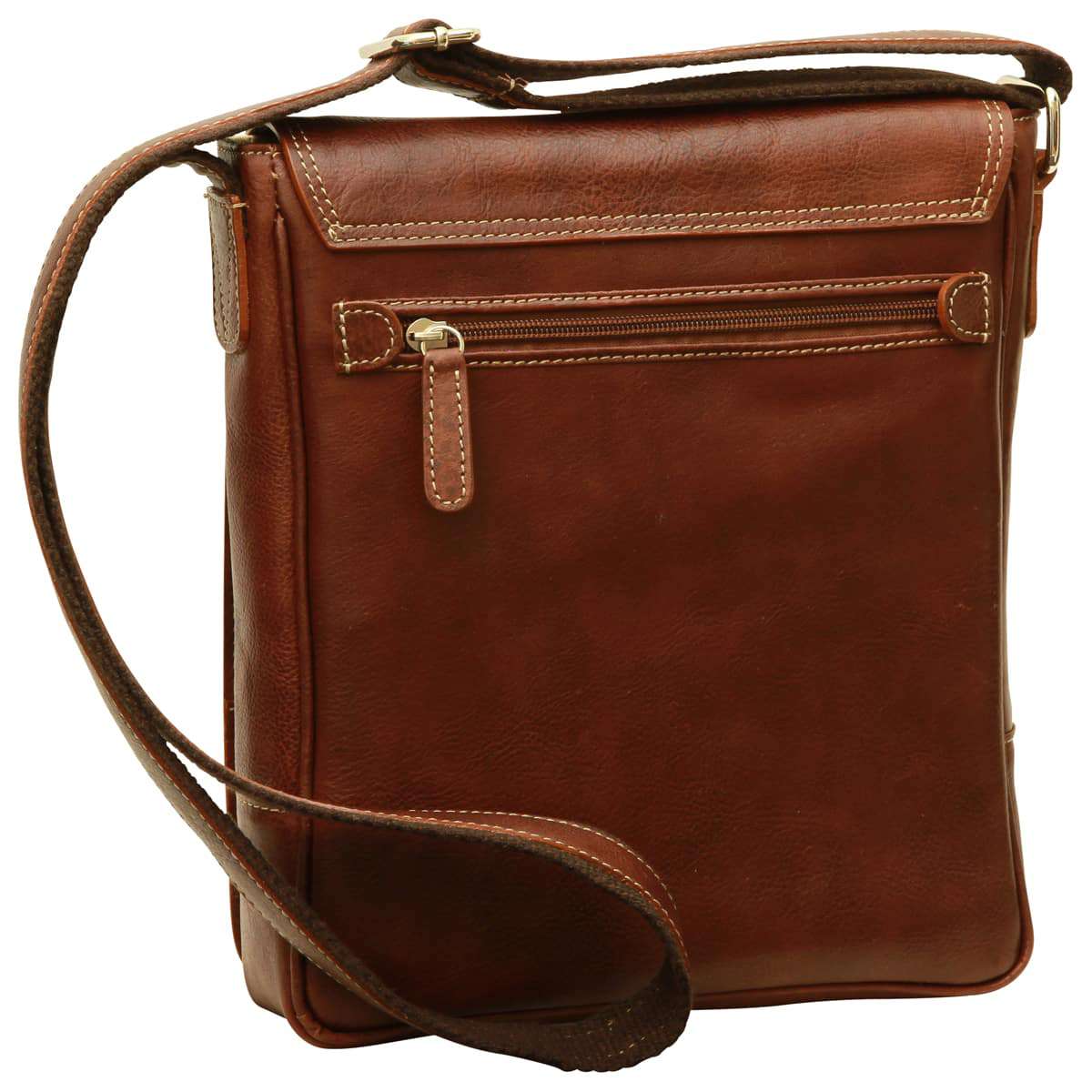 Leather I-Pad bag - Chestnut-1