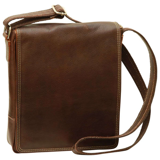 Leather I-Pad bag - Dark Brown-0
