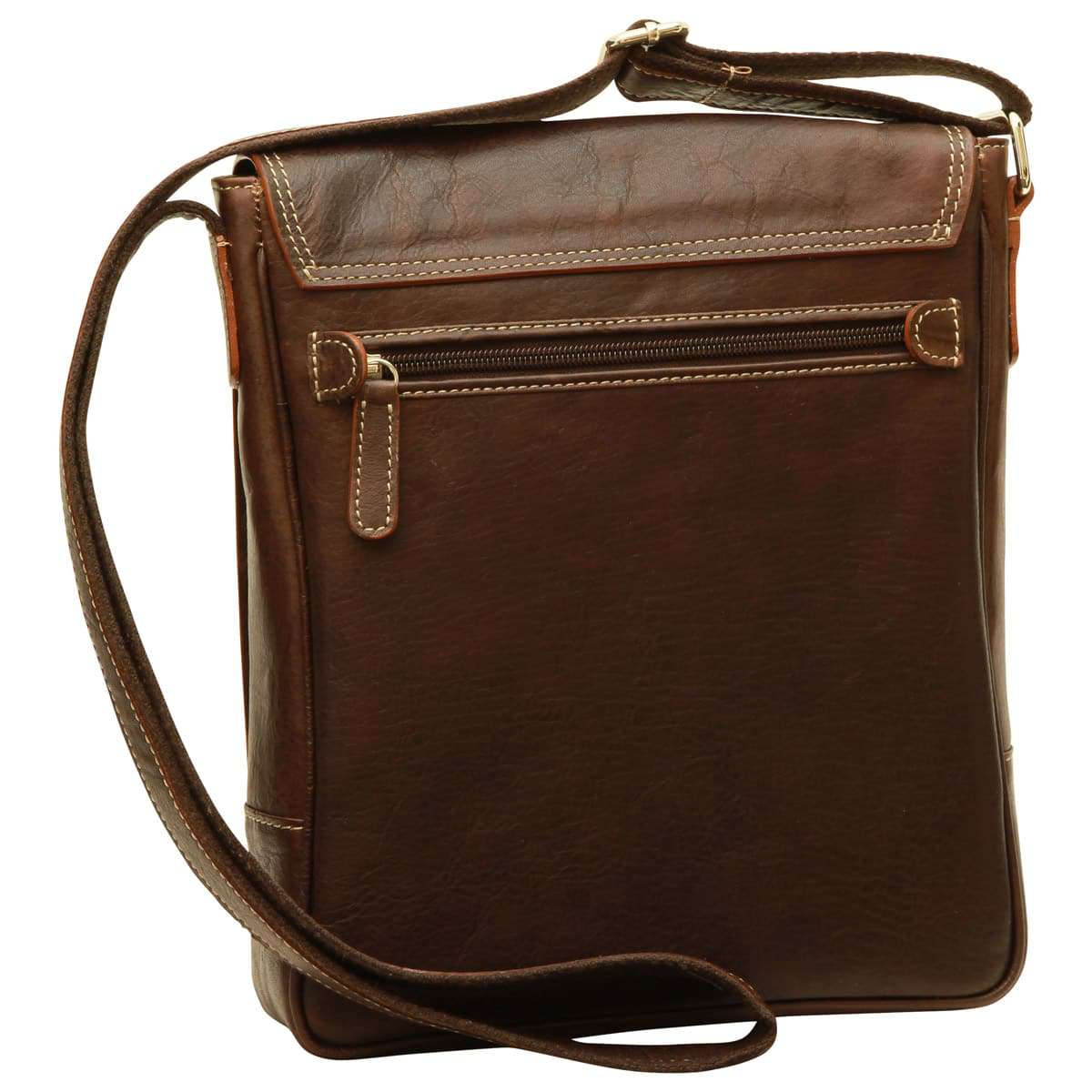 Leather I-Pad bag - Dark Brown-1