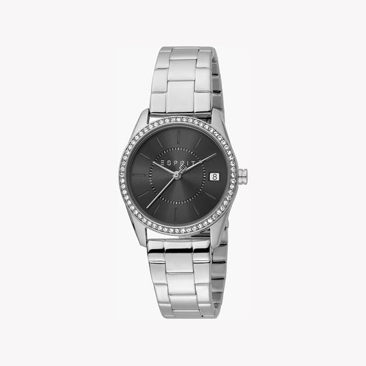 Esprit Women's Silver Stainless Steel Watch, Black Dial | ES1L091M0015-0