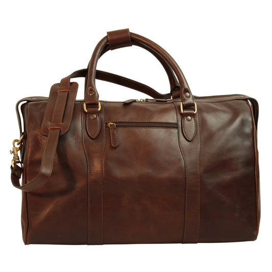 Travel Bag with shoulder strap - Dark Brown-0