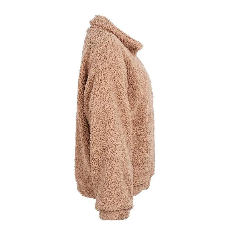Faux lambswool oversized jacket-2