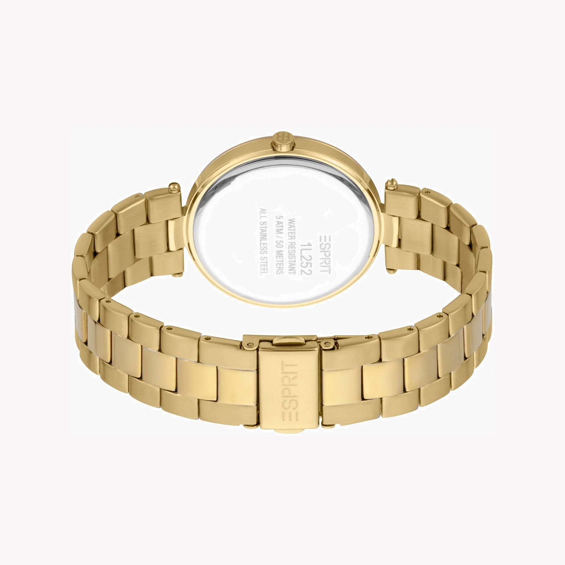 Esprit Women's Gold Stainless Steel Watch, Silver Dial | ES1L136M0015-3