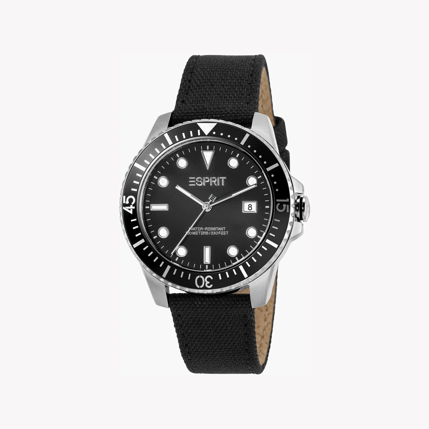 Esprit Men's Black Nylon Watch, Black Dial | ES1G036M0035-0