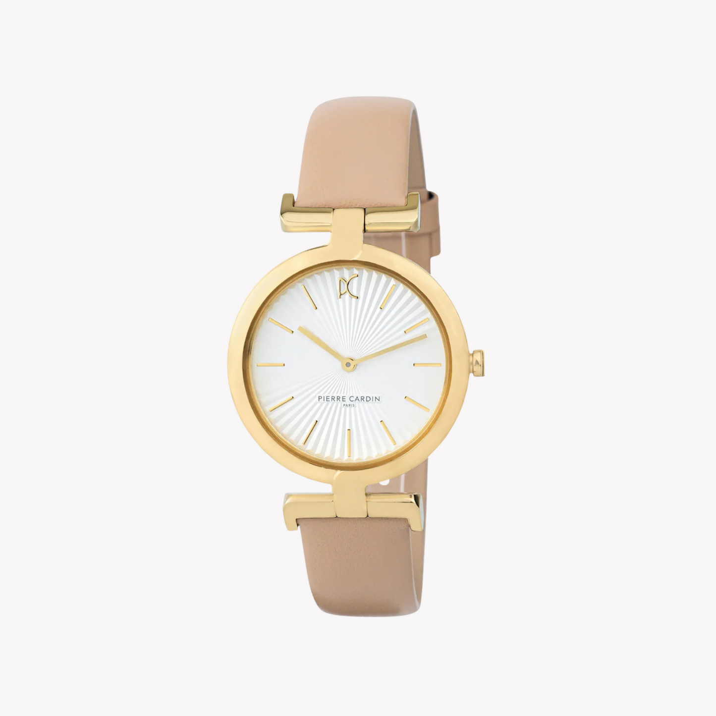 Pierre Cardin Women's Beige Leather Watch, Silver Dial | CMD.3503-0