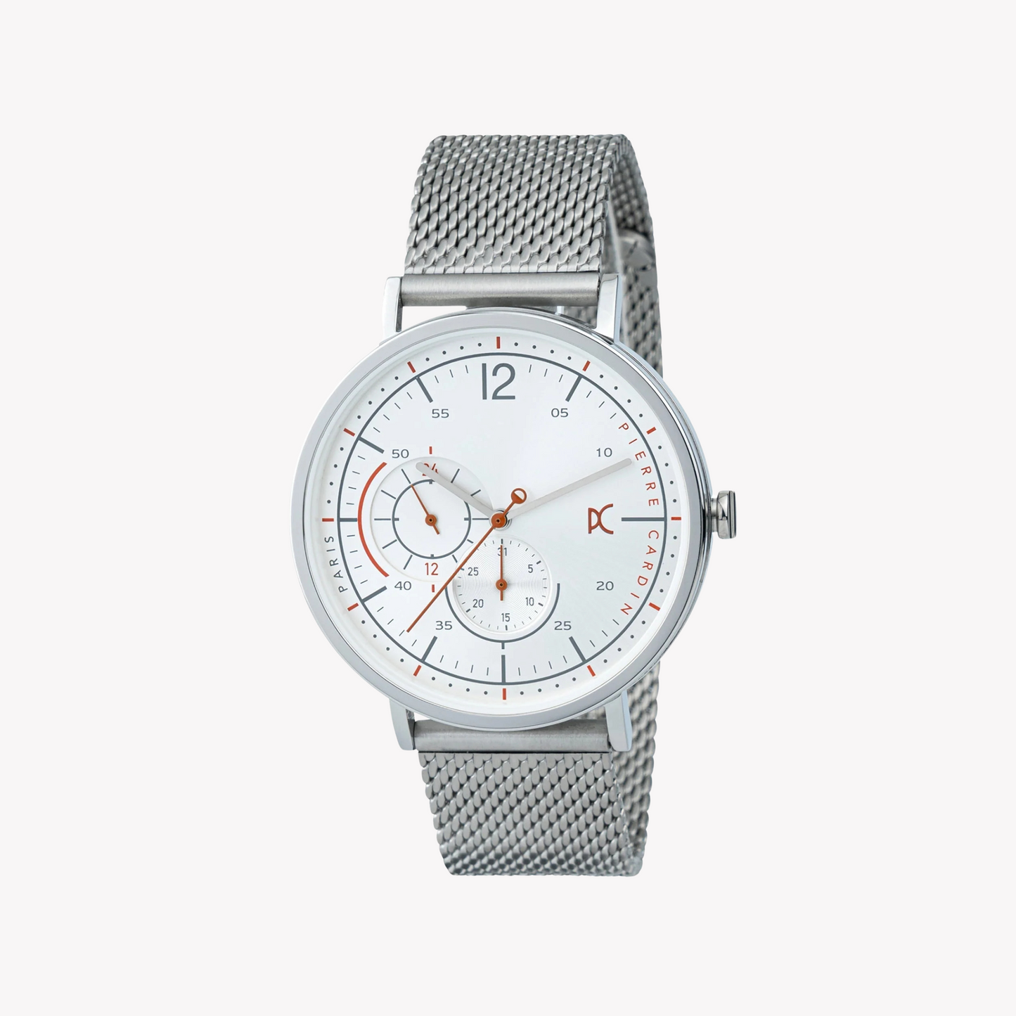 Pierre Cardin Men's Silver Stainless Steel Watch, Silver Dial | CBN.3021-0