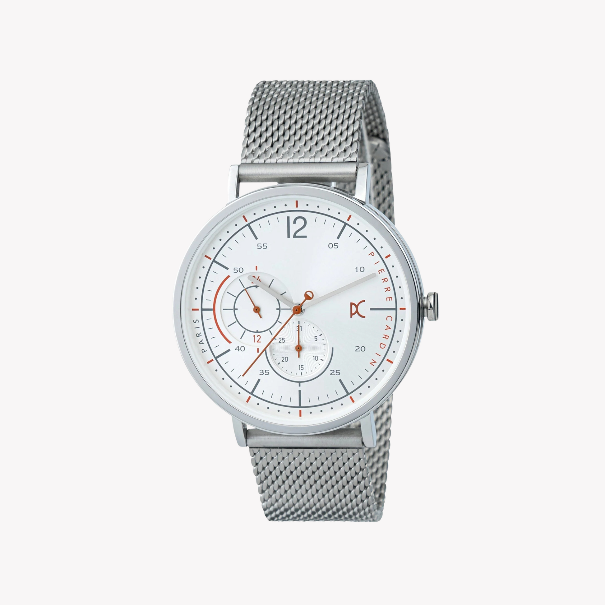 Pierre Cardin Men's Silver Stainless Steel Watch, Silver Dial | CBN.3021-0