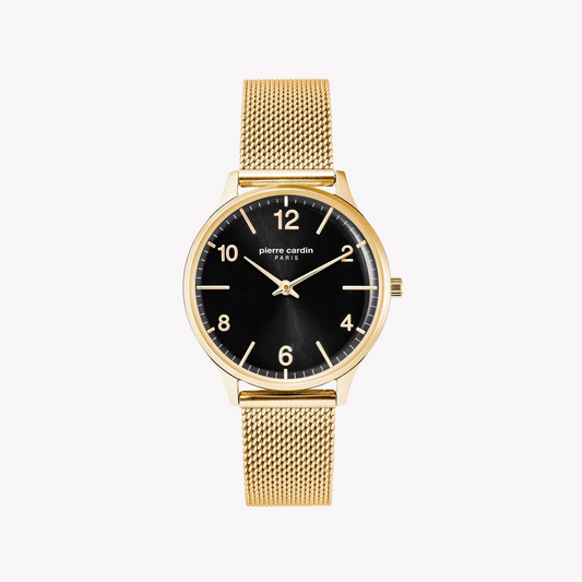 Pierre Cardin Women's Gold Watch, Black Dial | PC902722F106-0