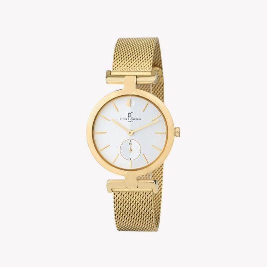 Pierre Cardin Women's Gold Watch, Silver Dial | CMD.3523-0