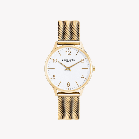 Pierre Cardin Women's Gold Watch, White Dial | PC902722F118-0
