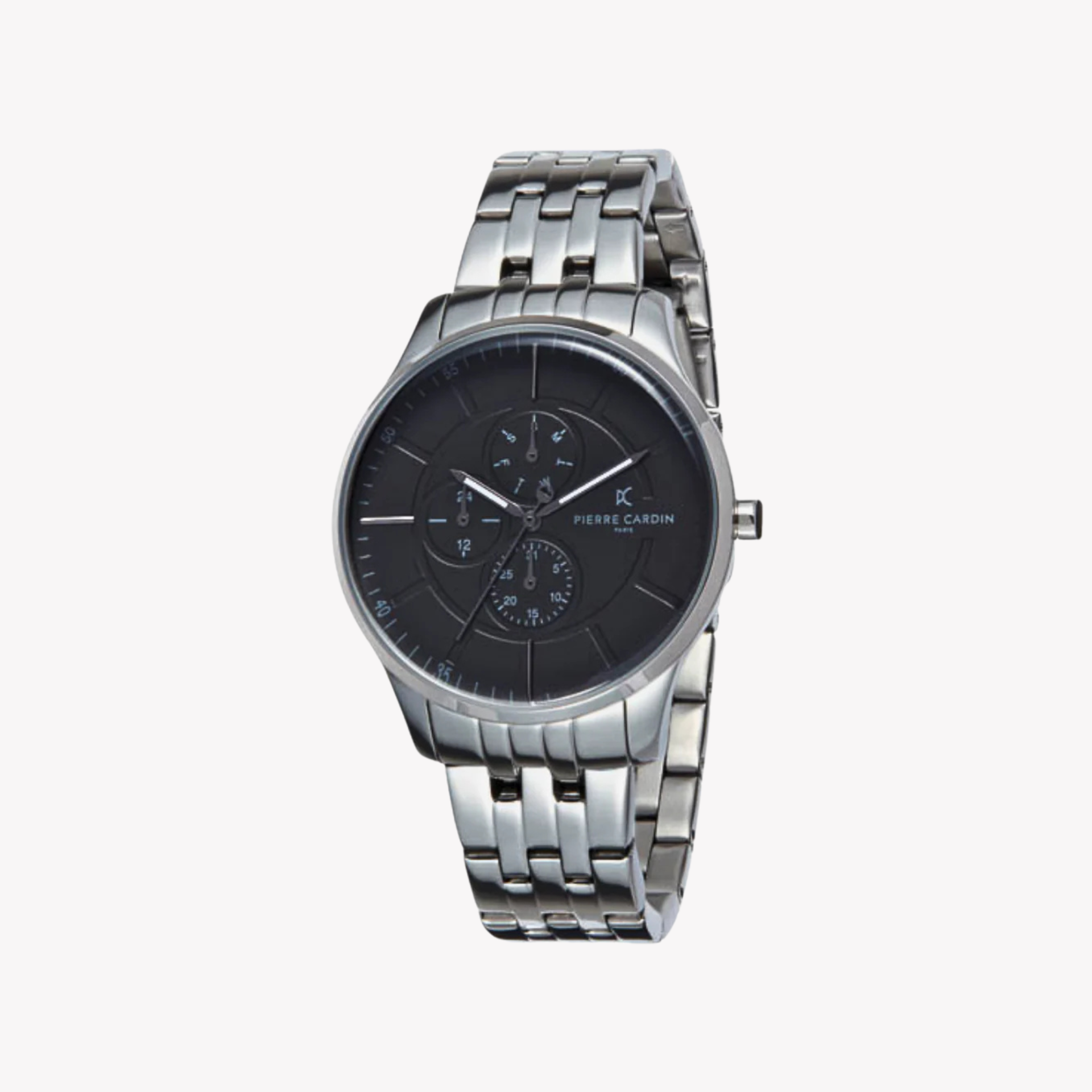 Pierre Cardin Men's Silver Watch, Black Dial | PC902731F108-0