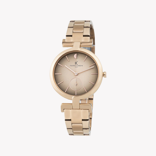 Pierre Cardin Women's Rose Gold Watch, Brown Dial | CMD.3526-0