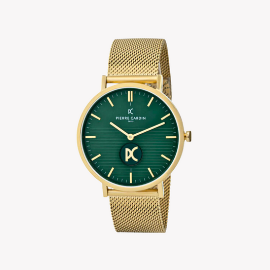 Pierre Cardin Men's Gold Stainless Steel Watch, Green Dial | CBV.1046-0
