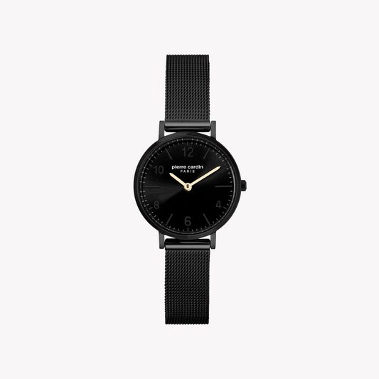 Pierre Cardin Women's Black Stainless Steel Watch, Black Dial | PC902662F12-0