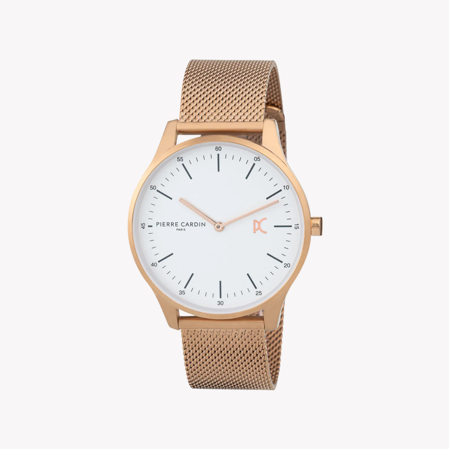 Pierre Cardin Men's Rose Gold Watch, Silver Dial | CBA.4013-0