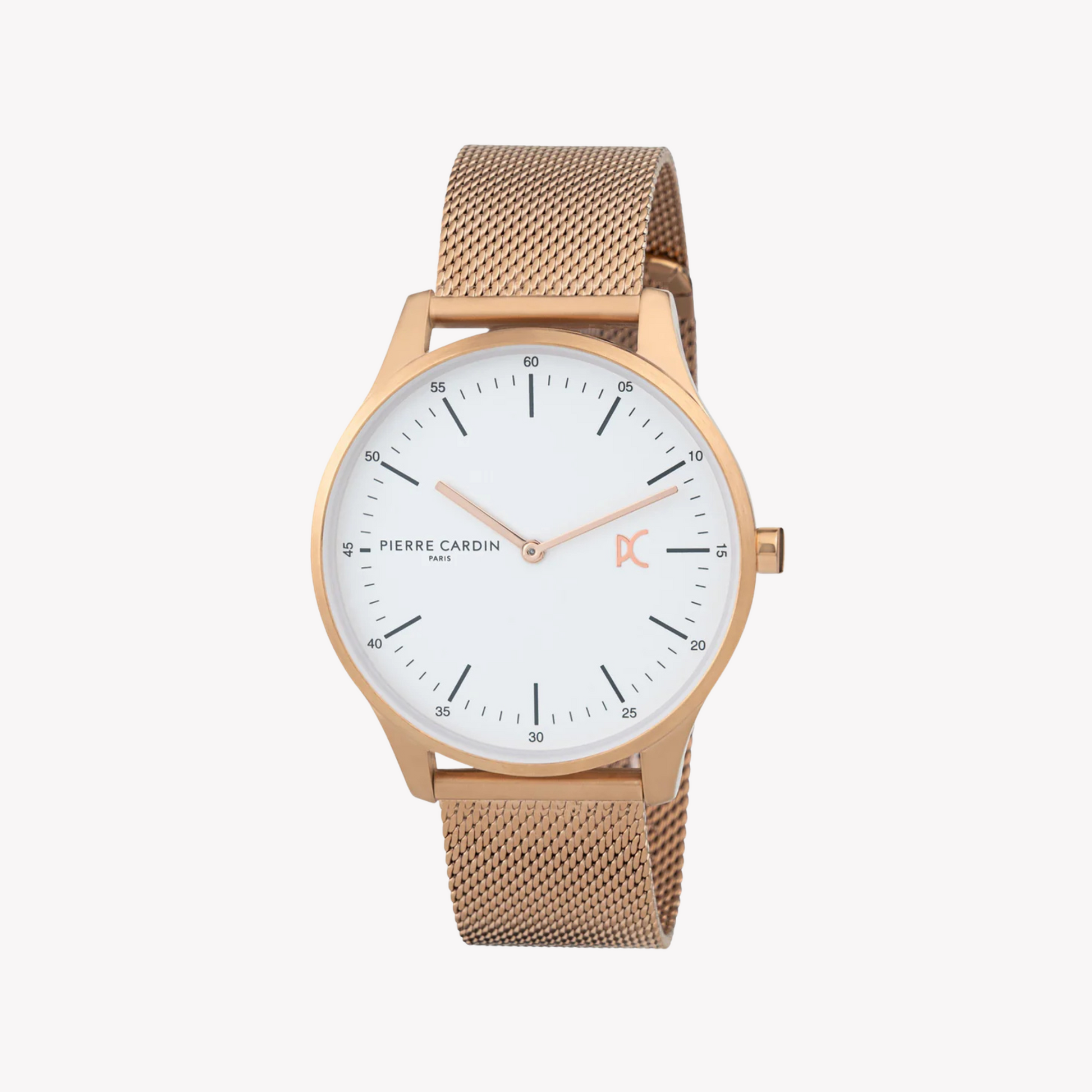 Pierre Cardin Men's Rose Gold Watch, Silver Dial | CBA.4013-0