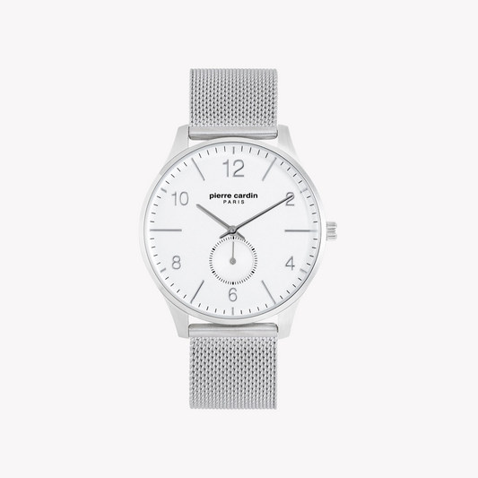 Pierre Cardin Men's Silver Watch, Rose Dial | PC902671F101-0