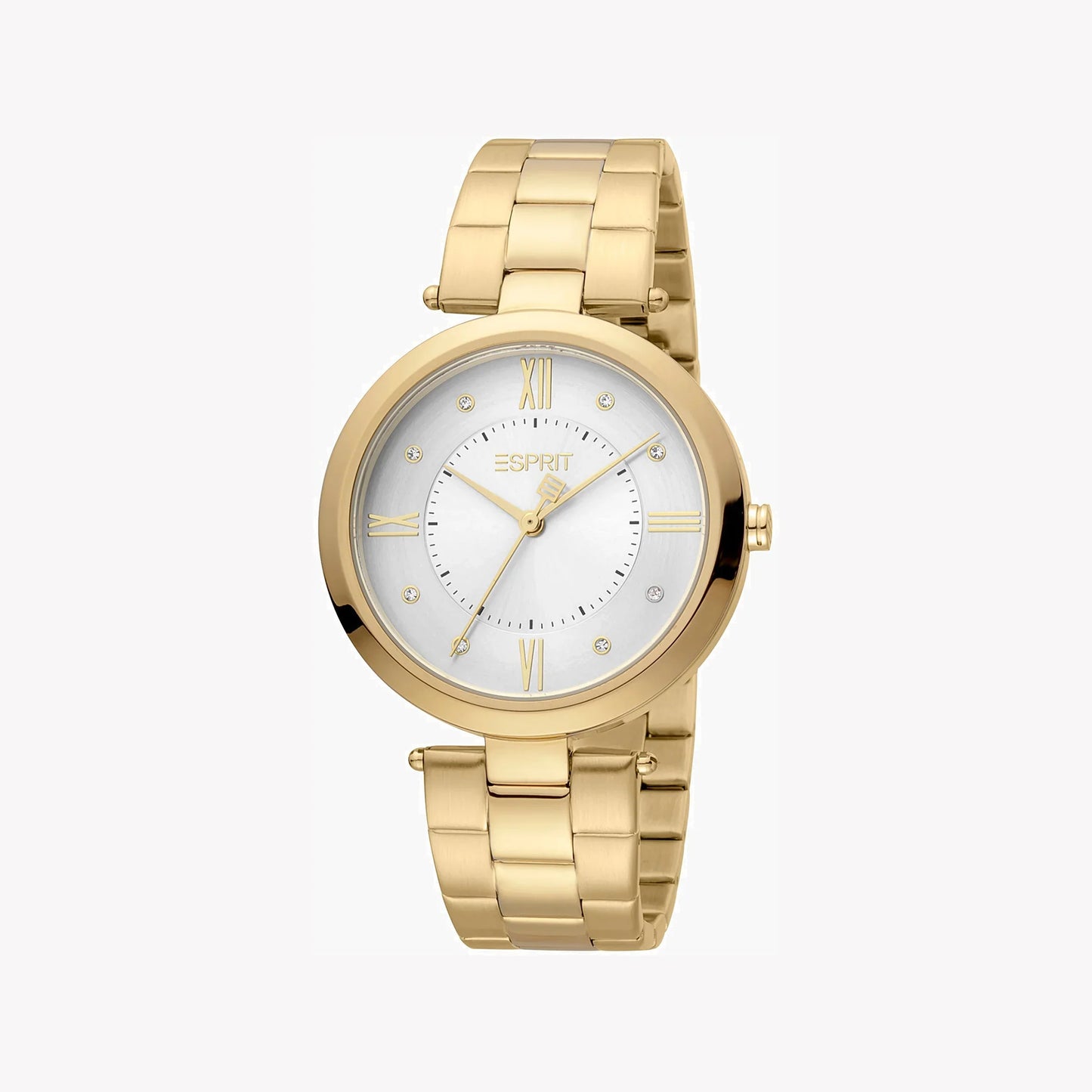Esprit Women's Gold Stainless Steel Watch, Silver Dial | ES1L136M0015-1