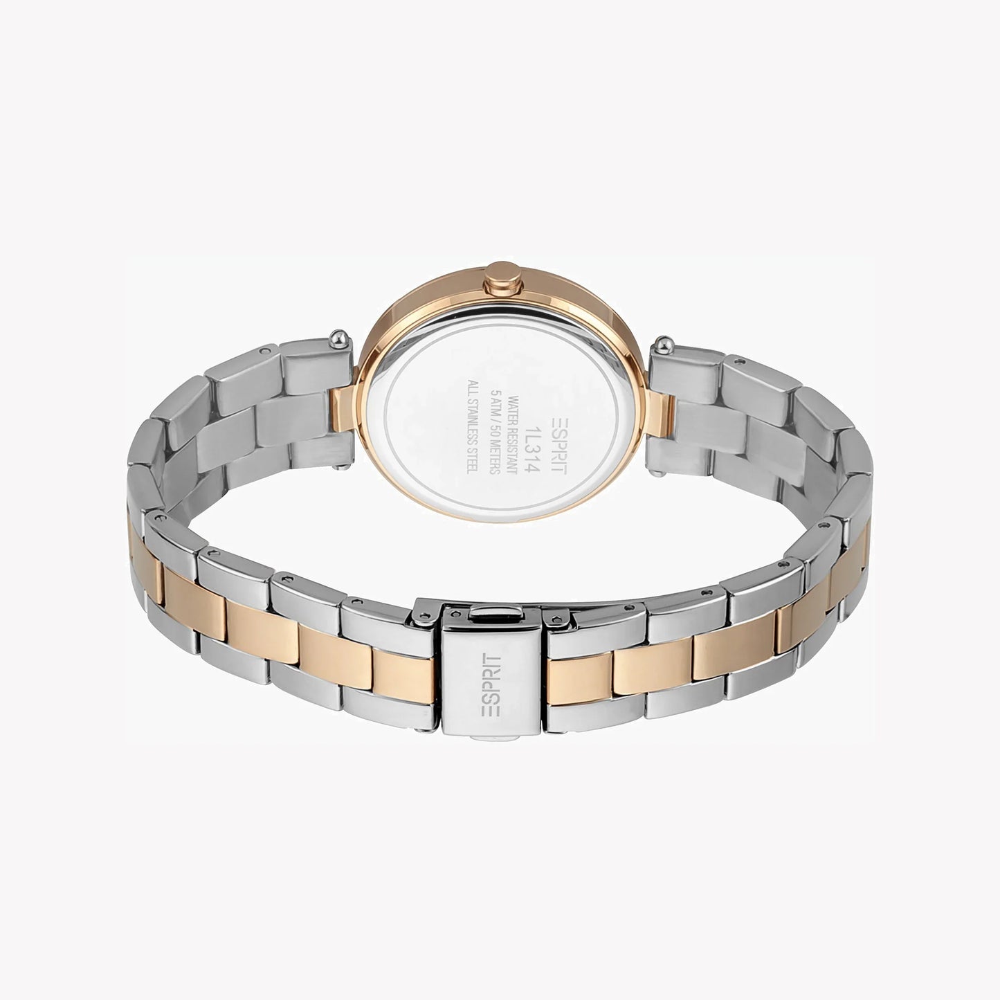 Esprit Women's Silver & Rose Gold Watch, Silver Dial | ES1L183M0085-2