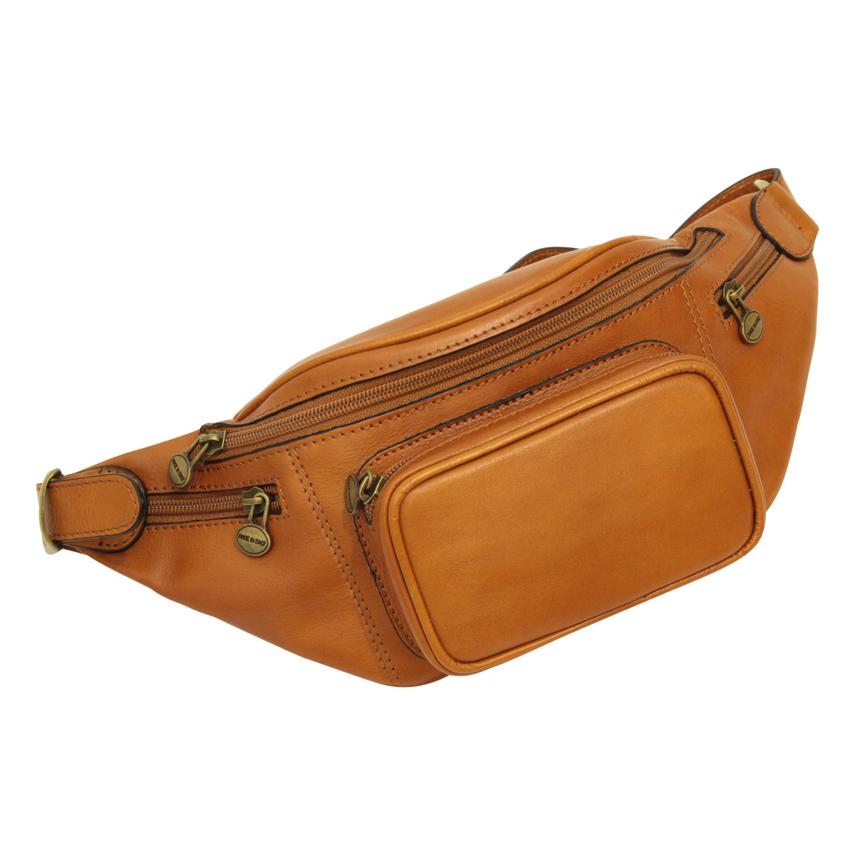 Leather belt pack - Brown colonial-1